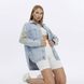 Джинсова куртка oversize з вишитими колосками S 801 фото 7