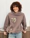 Вишите худі &laquo;Петриківські пташки&raquo; в кольор моккоі L/XL 722.2 фото 6